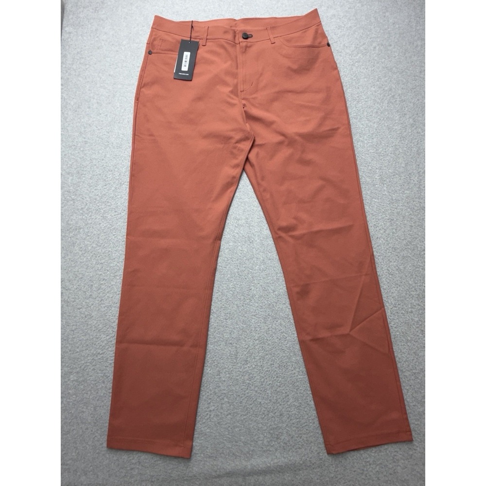 Public Rec Workday Pant 2.0 Mens 36x34 Rust Orange Straight Leg Stretch‎ NWT